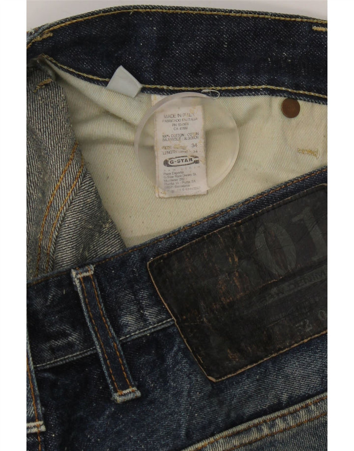 Męskie spodenki jeansowe G-Star W34, duże, niebieskie, bawełniane