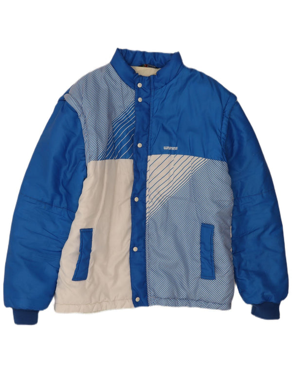 Vintage męska ocieplana kurtka UK 42 XL w kolorze niebieskim