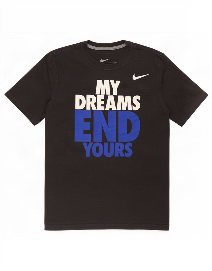Męski T-shirt Nike o regularnym kroju z grafiką, mały, czarny, bawełniany
