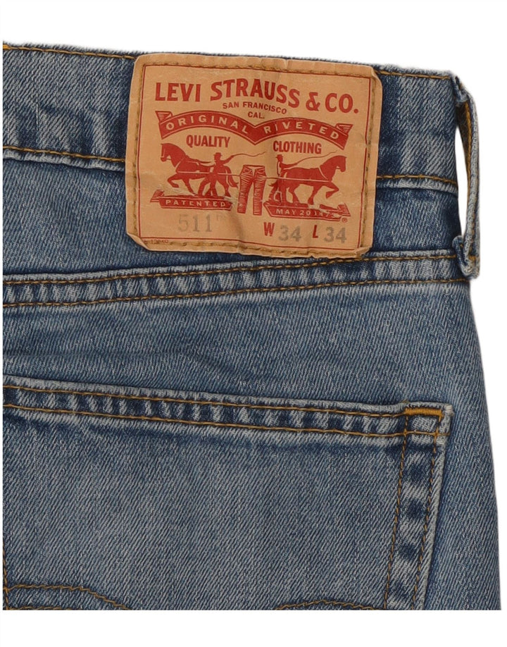 Męskie jeansy Levi's 511 Slim W34 L32 Niebieskie