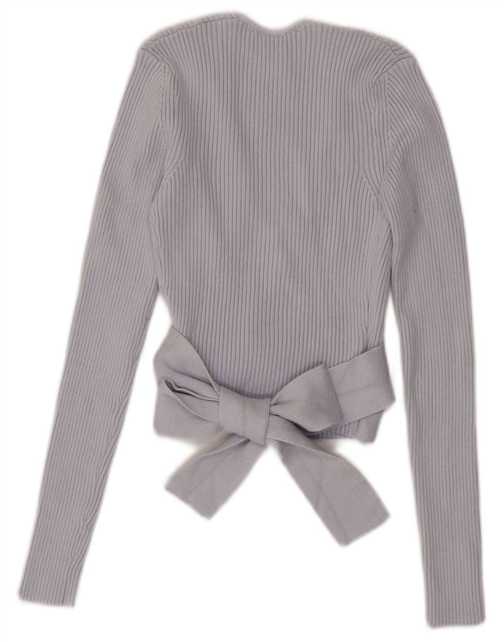 Damski kardigan Zara Crop Wrap Top UK 8 Small Blue