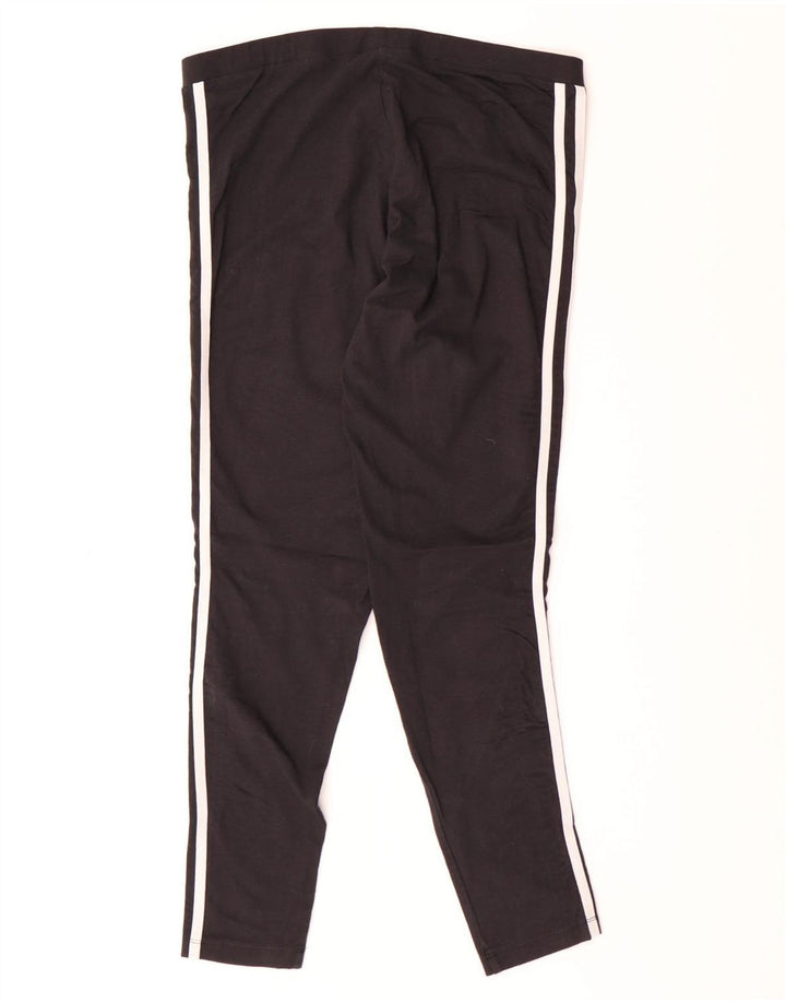Legginsy damskie Adidas UK 14, średnie, czarne, bawełniane