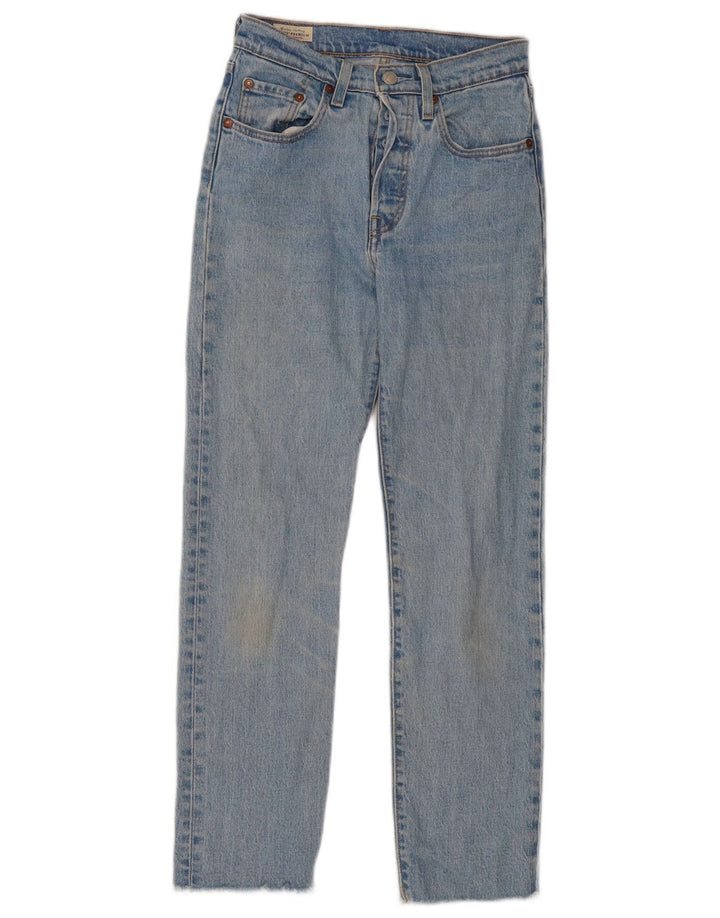 Damskie jeansy Levi's 501 Straight W24 L28 Niebieskie bawełniane