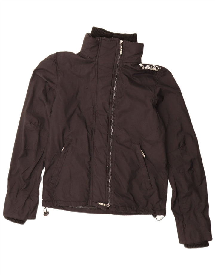 Męska kurtka przeciwdeszczowa Superdry Graphic UK 36 Small Black Nylon