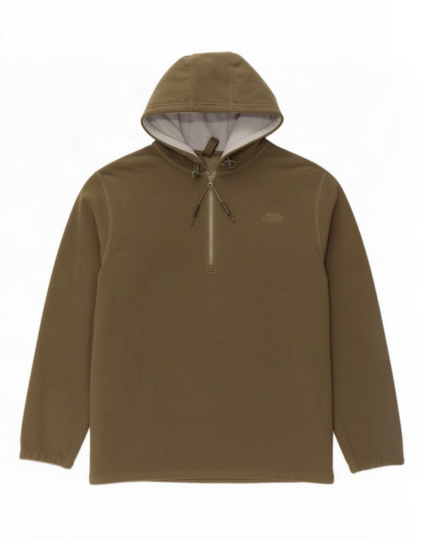 Męski sweter polarowy Weird Fish z kapturem i zamkiem błyskawicznym, 2XL, poliester khaki