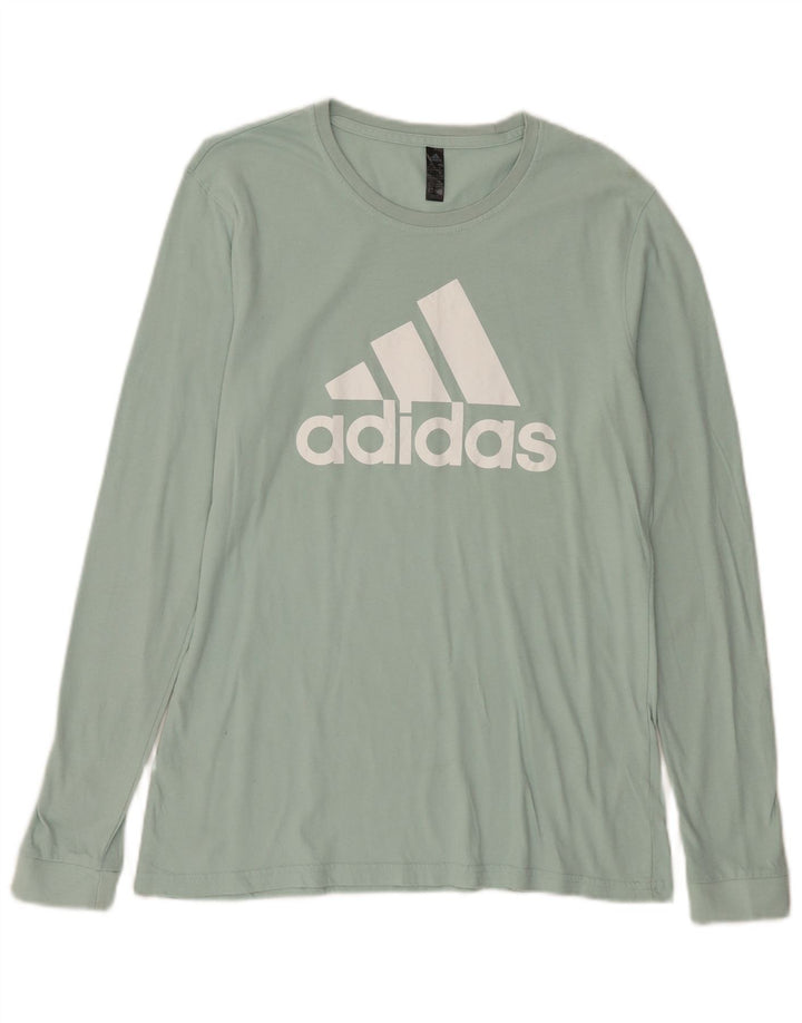 Damski top ADIDAS Graphic z długim rękawem, UK 12/14, średni zielony