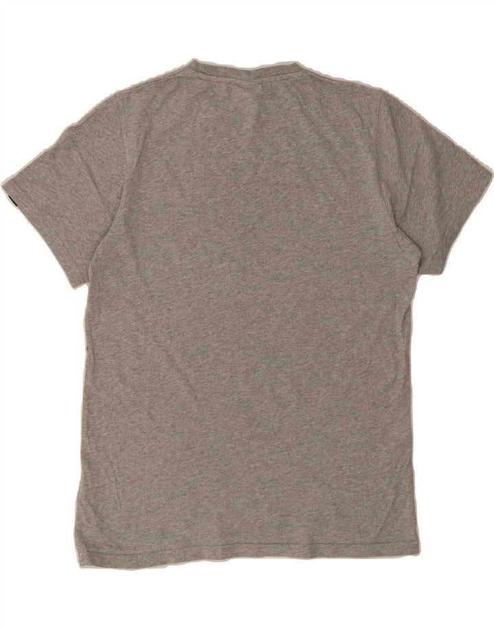 ELLESSE Womens Graphic T-Shirt Top UK 12 Medium Grey Cotton Vintage Ellesse and Second-Hand Ellesse from Messina Hembry 