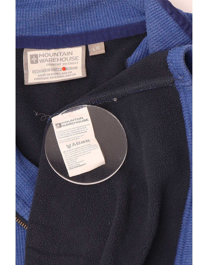 Męski sweter z zamkiem błyskawicznym Mountain Warehouse, duży niebieski poliester