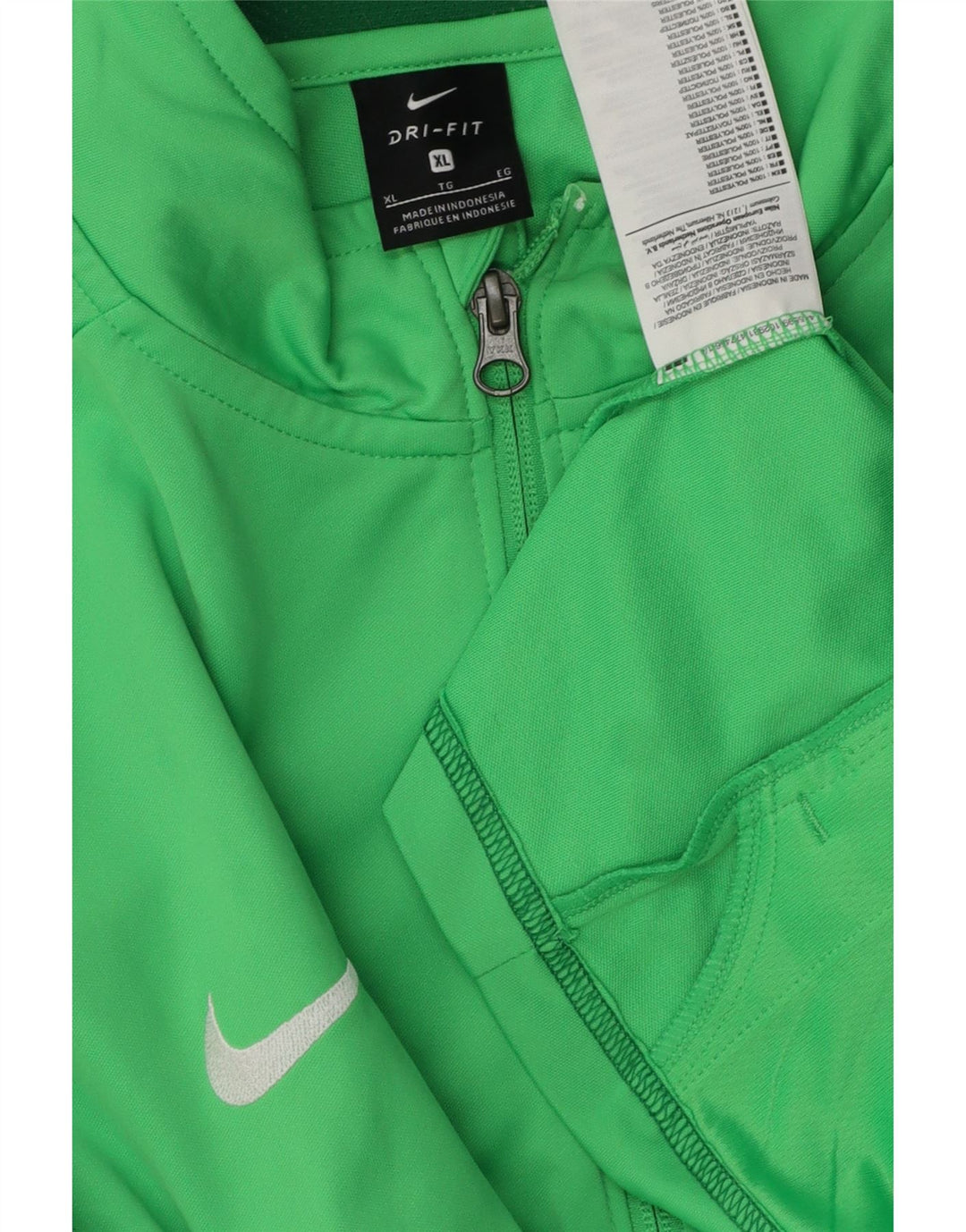 Męska kurtka dresowa Nike Graphic XL, zielony, z blokami kolorów, poliester