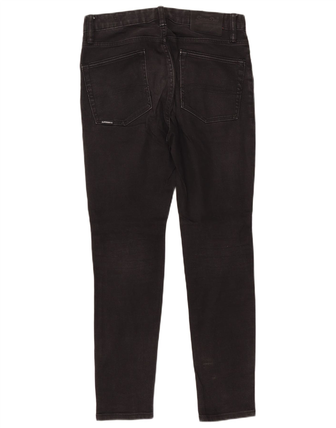 Męskie jeansy rurkowe Superdry W30 L30, czarne, bawełniane