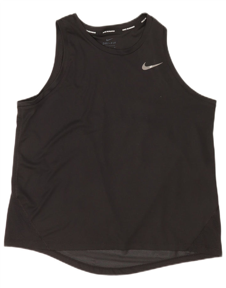Damska kamizelka Nike Dri Fit Top UK 14, średni czarny poliester