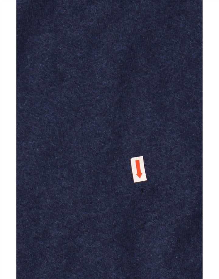 Męski sweter z okrągłym dekoltem Gant, mały, granatowy, wełniany