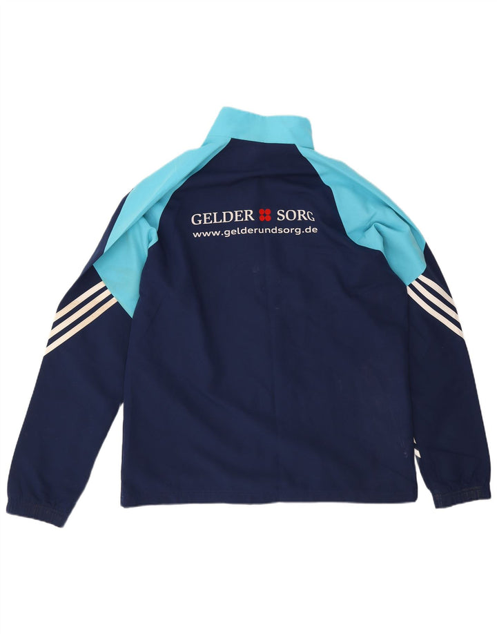 Męska bluza dresowa Adidas z grafiką, duża, granatowa, z blokami kolorów