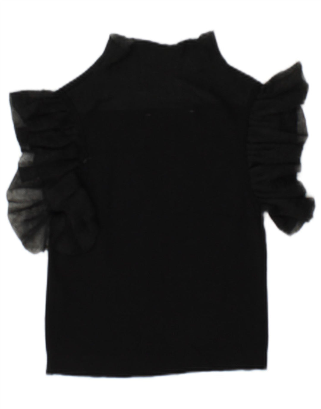 Damska prześwitująca bluzka Zara Top UK 10 Small Black Wiskoza