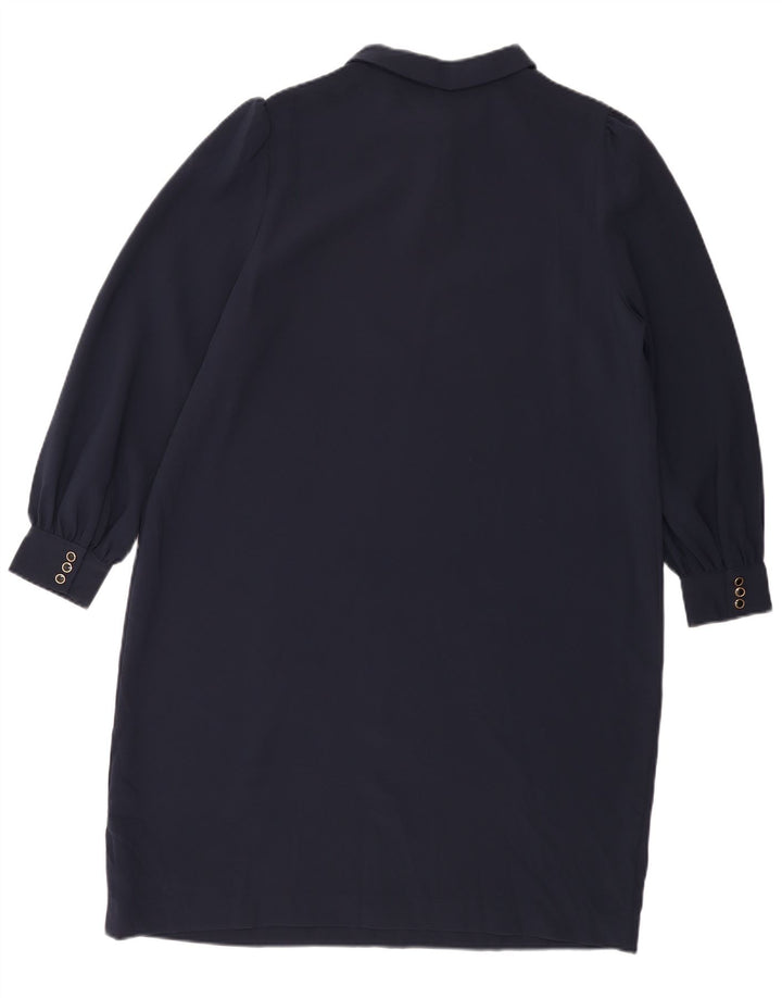 Marks & Spencer Damska sukienka typu shift z długim rękawem, UK 18 XL, granatowa, poliester