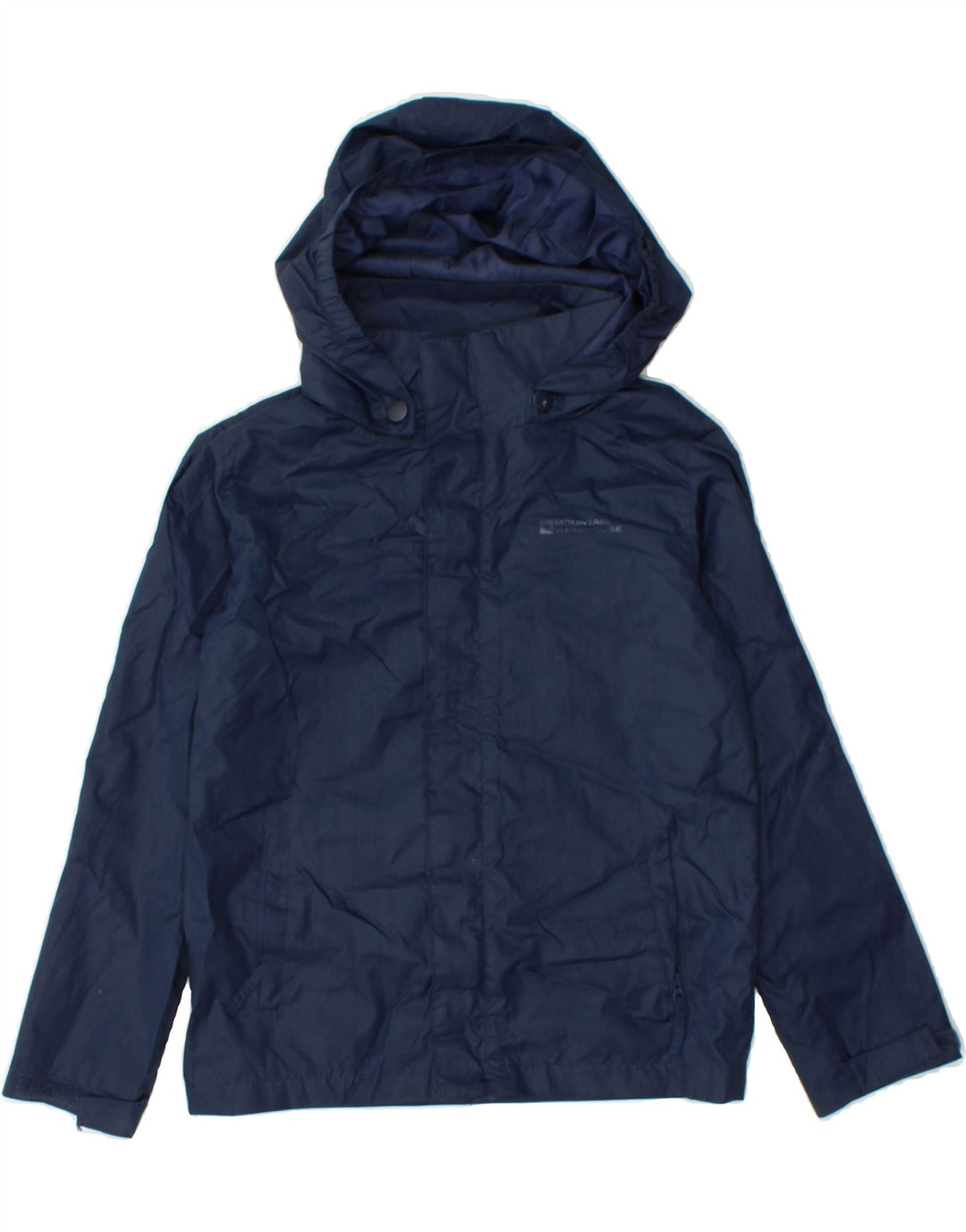MOUNTAIN WAREHOUSE Boys Hooded Windbreaker Jacket 7-8 Years Navy Blue Vintage Mountain Warehouse and Second-Hand Mountain Warehouse from Messina Hembry 