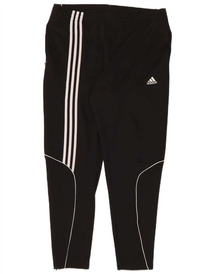 Męskie spodnie dresowe Adidas, duże, czarne, poliestrowe