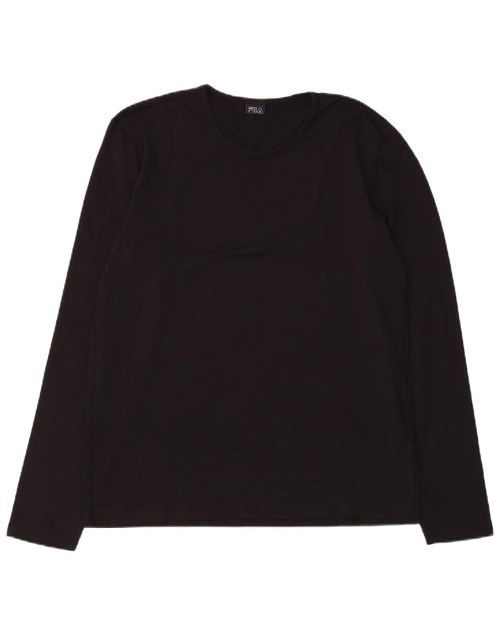 Męski top FILA z długim rękawem, średni czarny