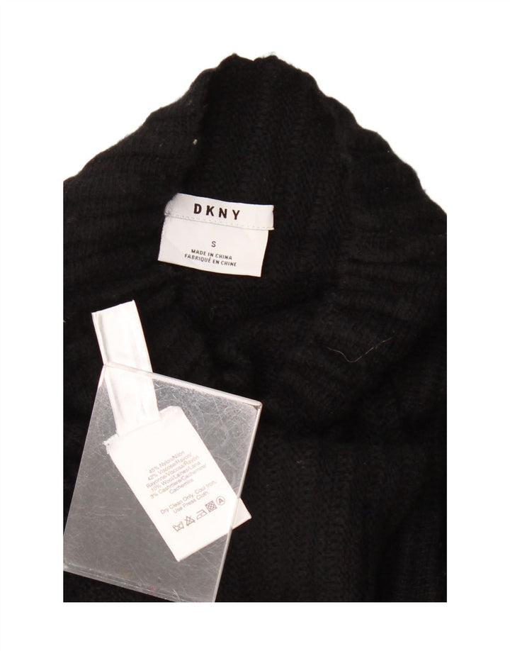 Damski sweter oversize DKNY z golfem UK 10 Small Black