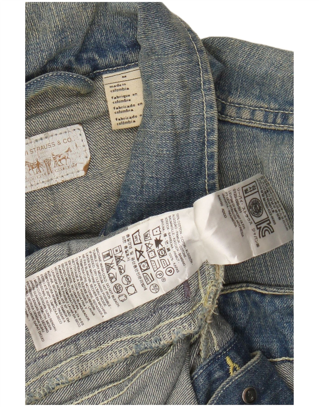 Damska kurtka dżinsowa Levi's UK 12, średnia niebieska, bawełniana