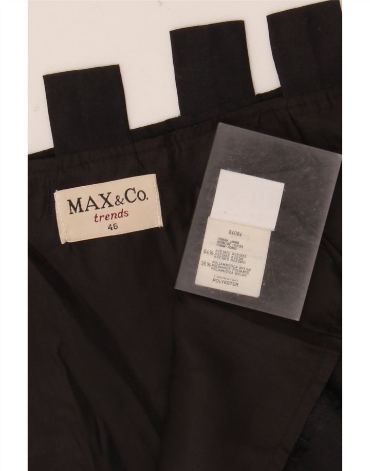 MAX & CO. Damska spódniczka mini IT 46 Large W34 Czarny Acetat