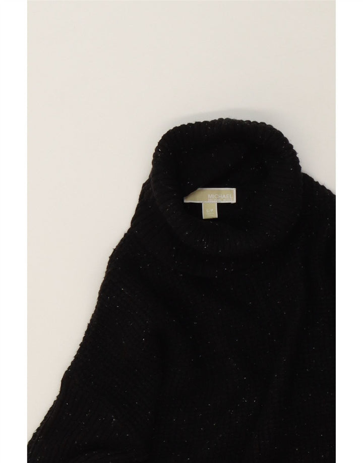 MICHAEL KORS Womens Roll Neck Jumper Sweater UK 10 Small Black Flecked Vintage Michael Kors and Second-Hand Michael Kors from Messina Hembry 