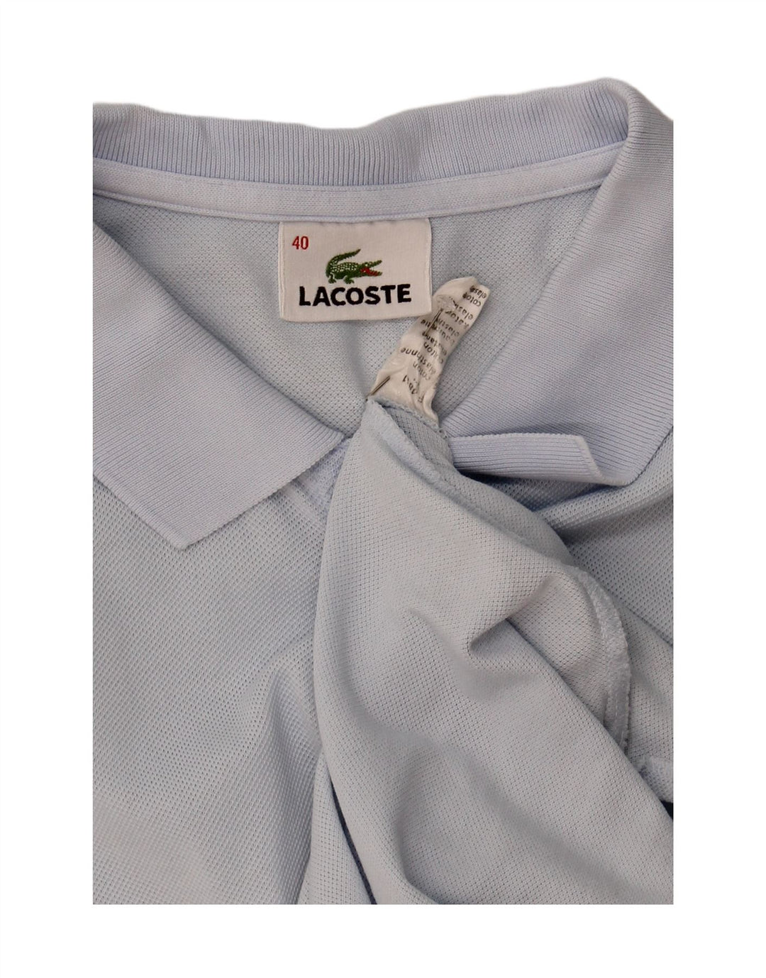 LACOSTE Womens Polo Shirt EU 40 Medium Blue Cotton