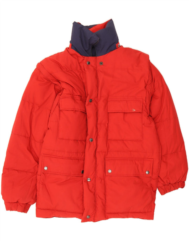 INDUSTRIAL STARTER Mens Reversible Padded Jacket UK 36 Small Navy Blue Vintage Industrial Starter and Second-Hand Industrial Starter from Messina Hembry 