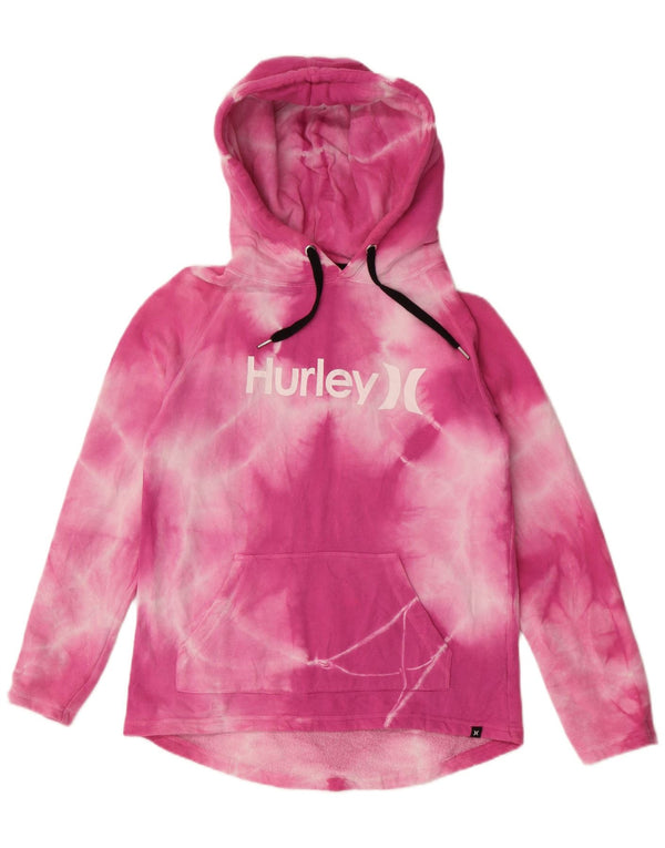 Damski sweter z kapturem Harley UK 10 Small Pink Tie Dye Cotton