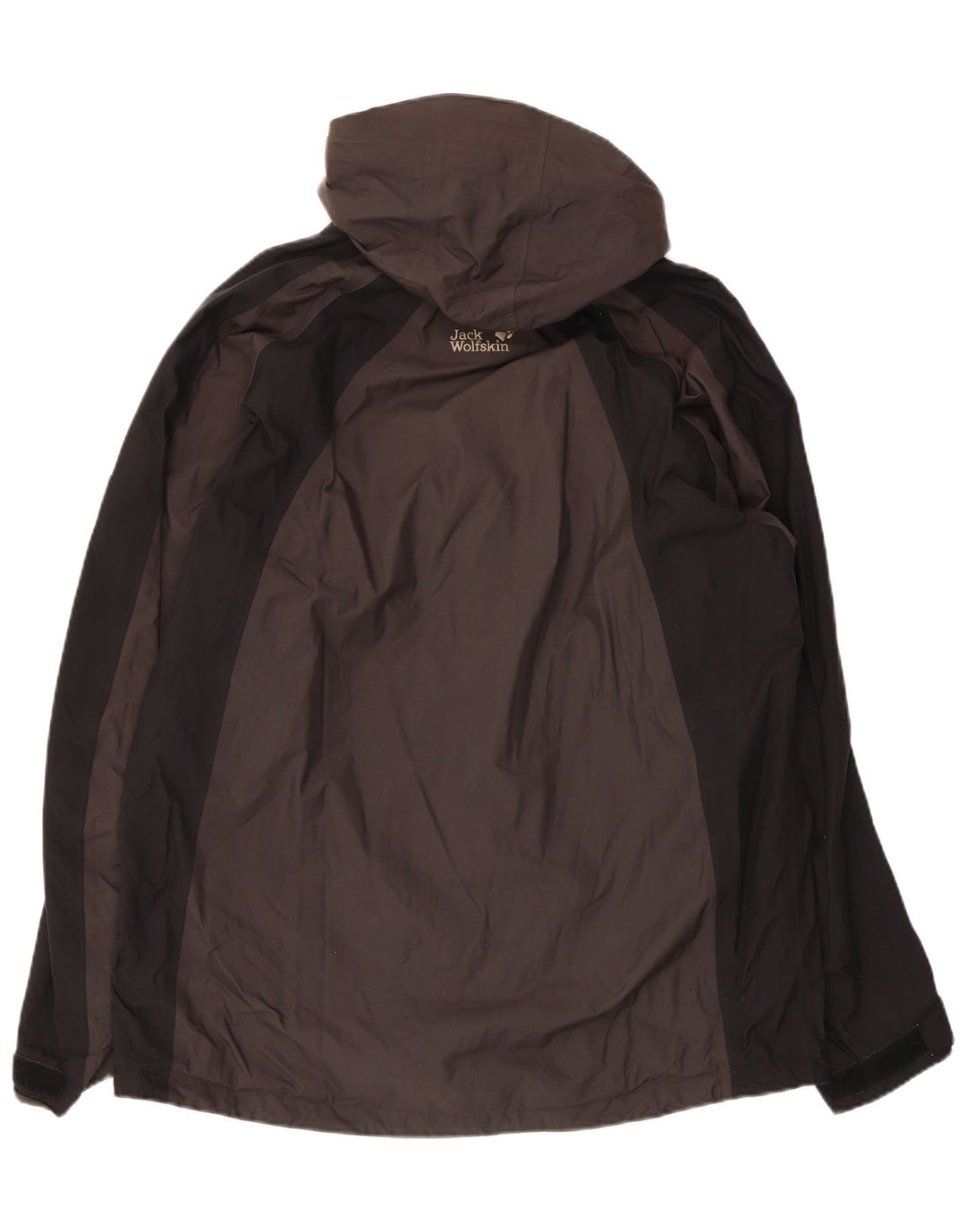 Męska kurtka przeciwdeszczowa Jack Wolfskin z kapturem UK 36/38 w kolorze średnioszarym