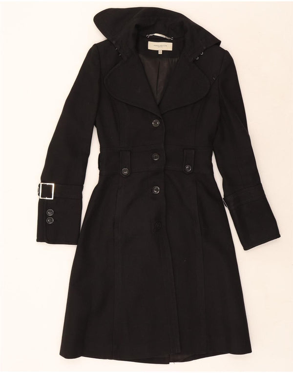 Karen Millen Płaszcz damski UK 8 Small Black Wełna