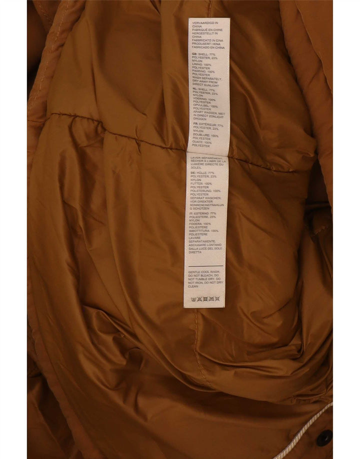 Damska kamizelka z kapturem, oversize, wyściełana Fat Face, UK 10, mała, beżowa, poliester