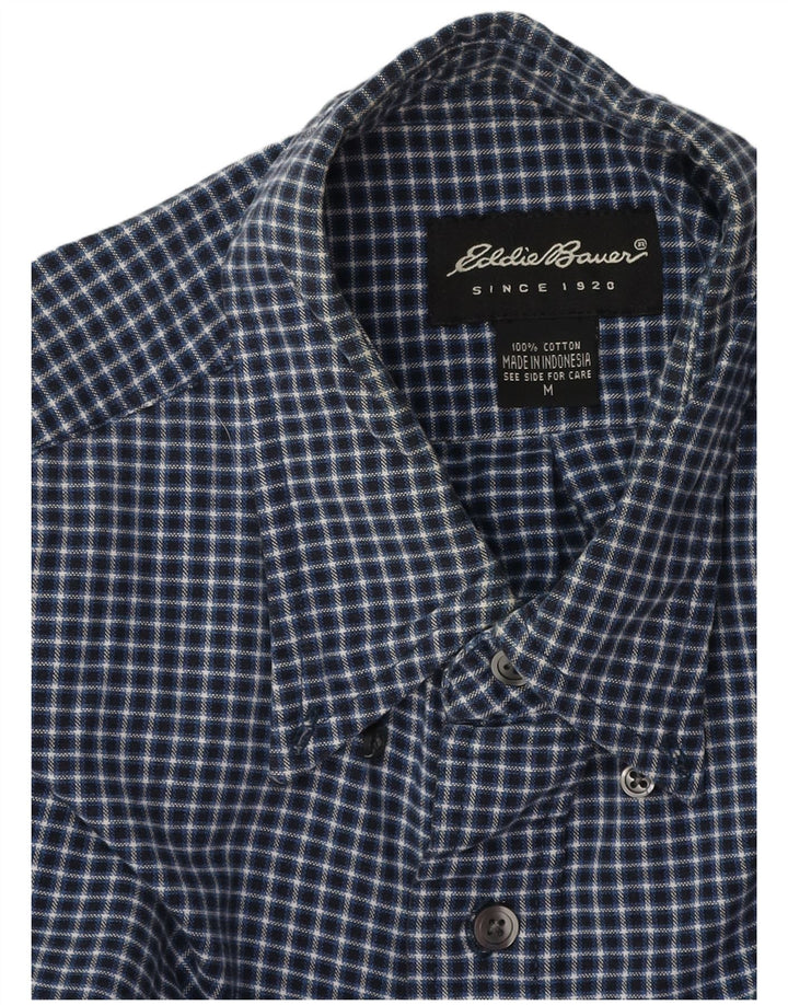 EDDIE BAUER Mens Shirt Medium Blue Check Cotton Vintage Eddie Bauer and Second-Hand Eddie Bauer from Messina Hembry 