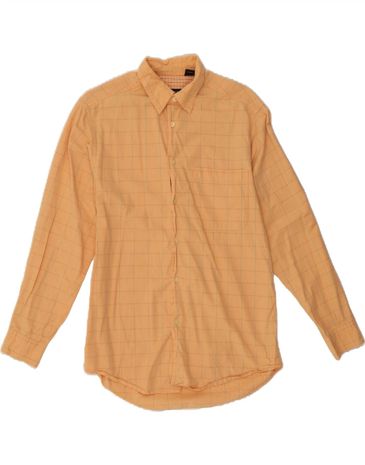IZOD Mens Shirt Small Beige Check Cotton Vintage Izod and Second-Hand Izod from Messina Hembry 