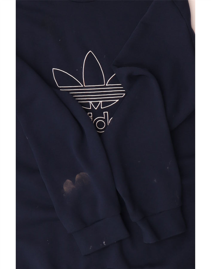 Męska bluza z grafiką ADIDAS XL, granatowa, bawełniana