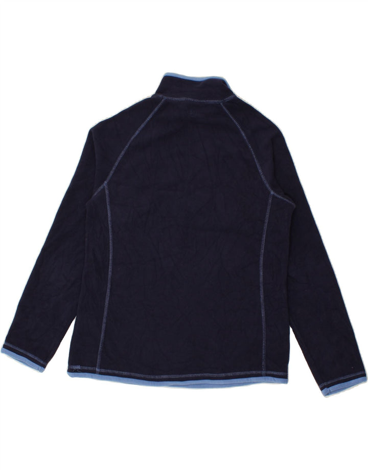 MOUNTAIN WAREHOUSE Womens Zip Neck Fleece Jumper UK 14 Medium Navy Blue Vintage Mountain Warehouse and Second-Hand Mountain Warehouse from Messina Hembry 
