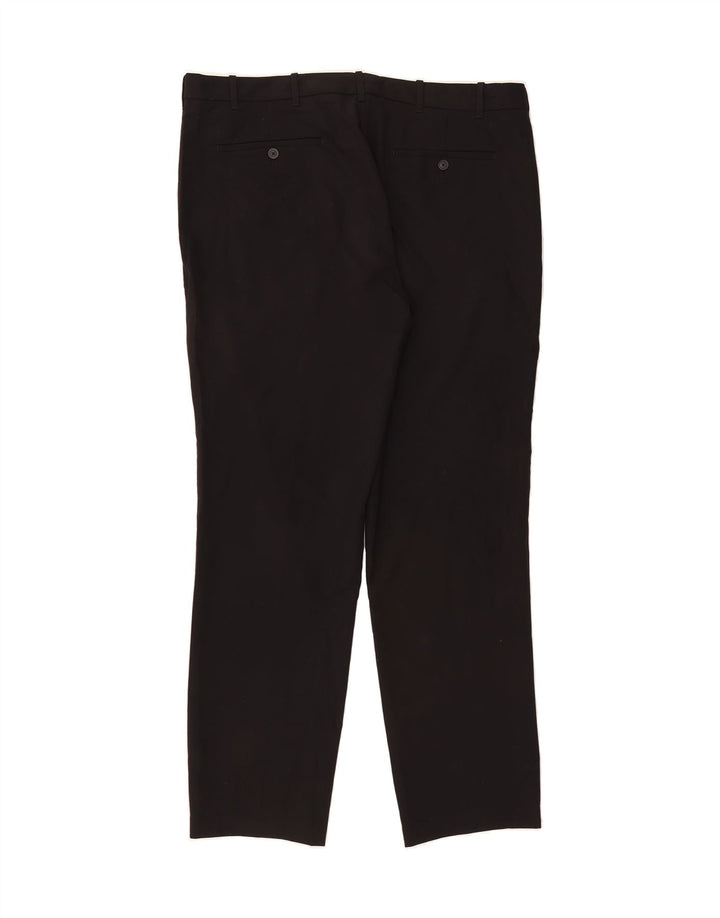 IZOD Mens Straight Suit Trousers W40 L32 Black Polyester Vintage Izod and Second-Hand Izod from Messina Hembry 