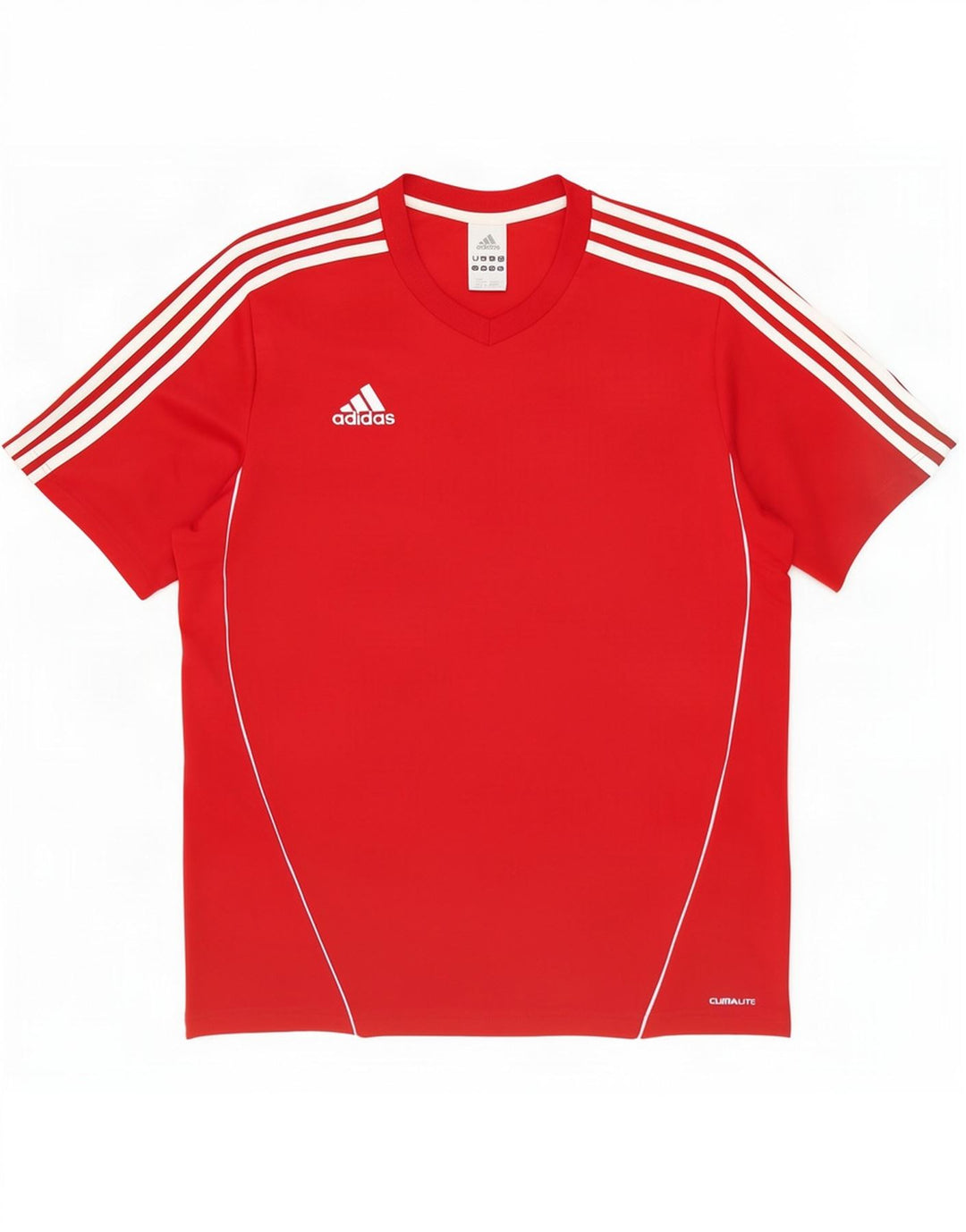 Adidas Męska koszulka Climalite Top, średni czerwony poliester