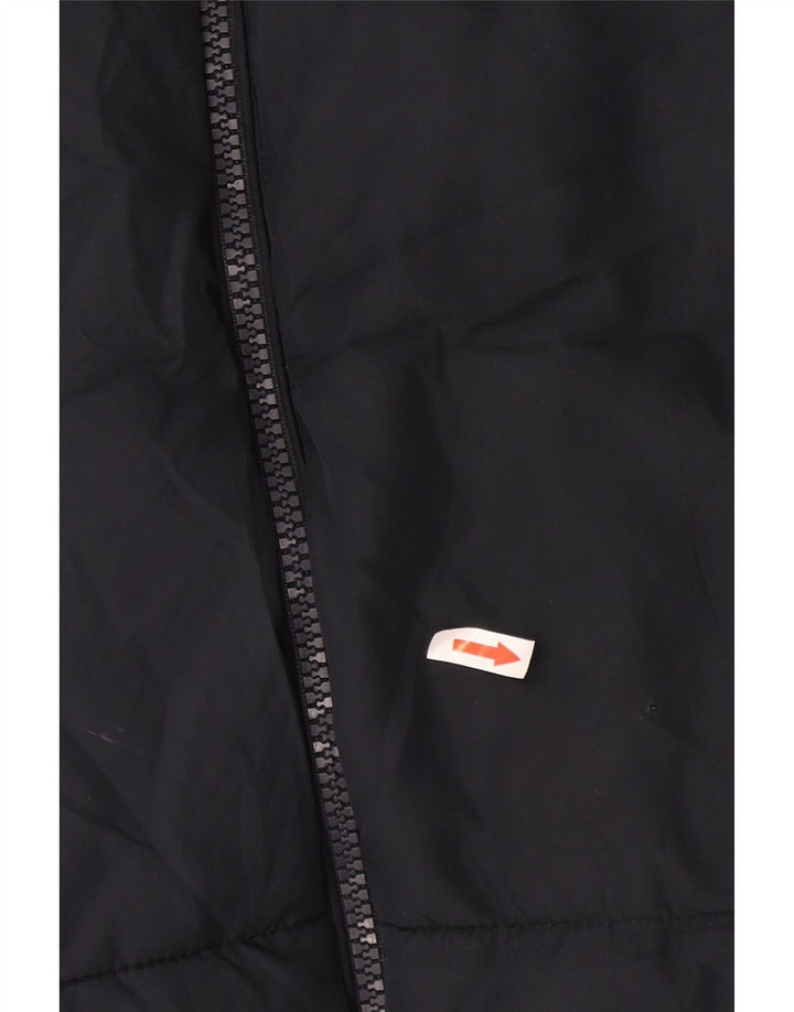 Damska, oversize'owa, wyściełana kurtka z kapturem, oversize'owa, Zara UK 6 XS, granatowa, poliestrowa