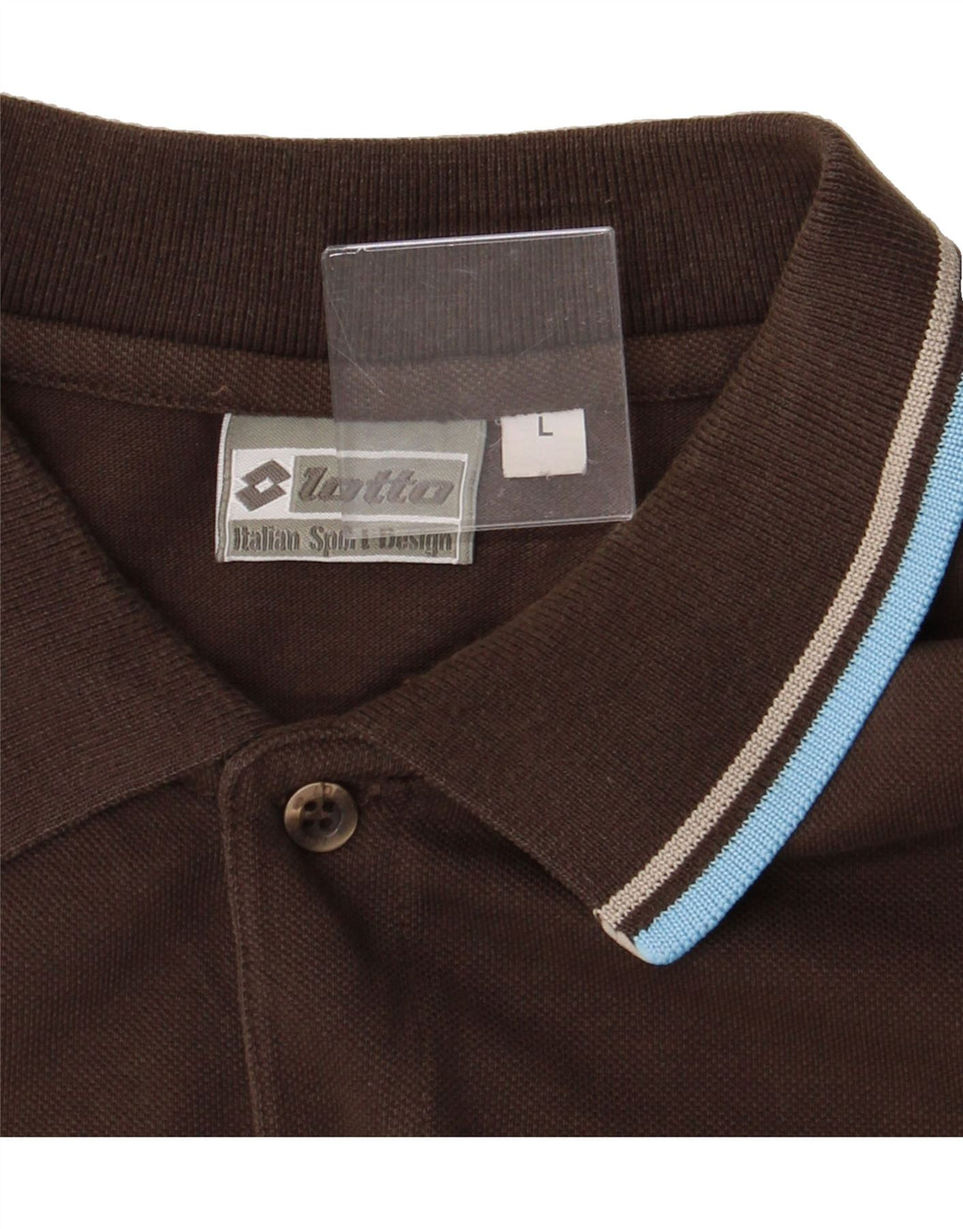 LOTTO Mens Polo Shirt Large Brown Vintage Lotto and Second-Hand Lotto from Messina Hembry 