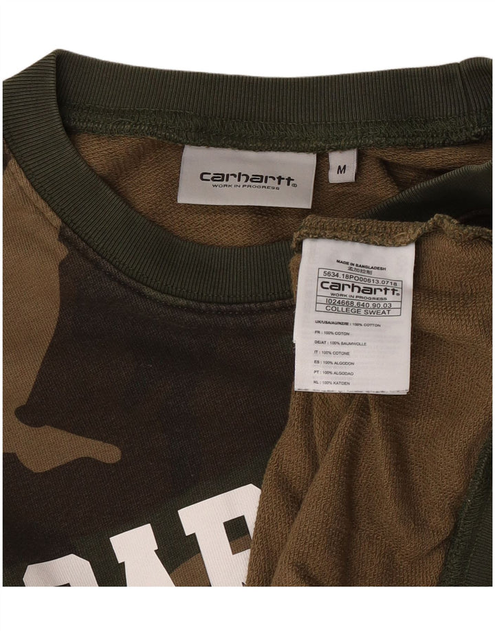 Męska bluza Carhartt z grafiką, średnia, bawełniana kamuflaż khaki