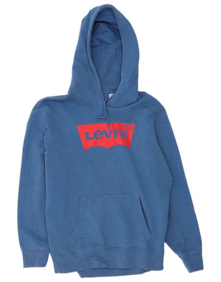 Męski sweter z kapturem Levi's Standard Graphic, średni niebieski