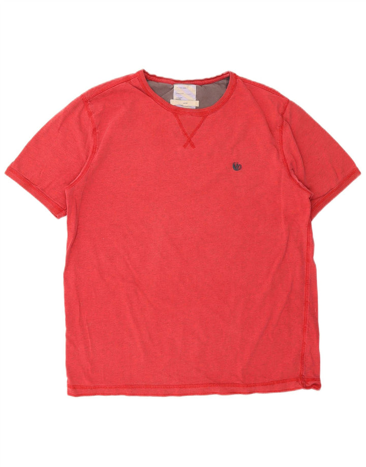 T-shirt męski FAT FACE, duży, czerwony, bawełniany