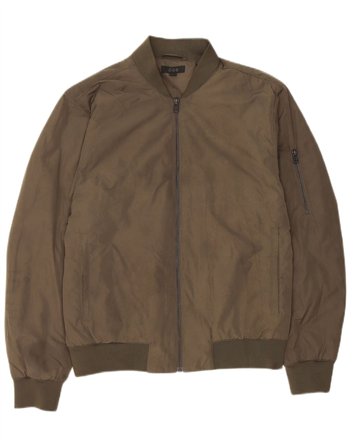 Cos Męska kurtka bomberka EU 46, mała, khaki, poliester