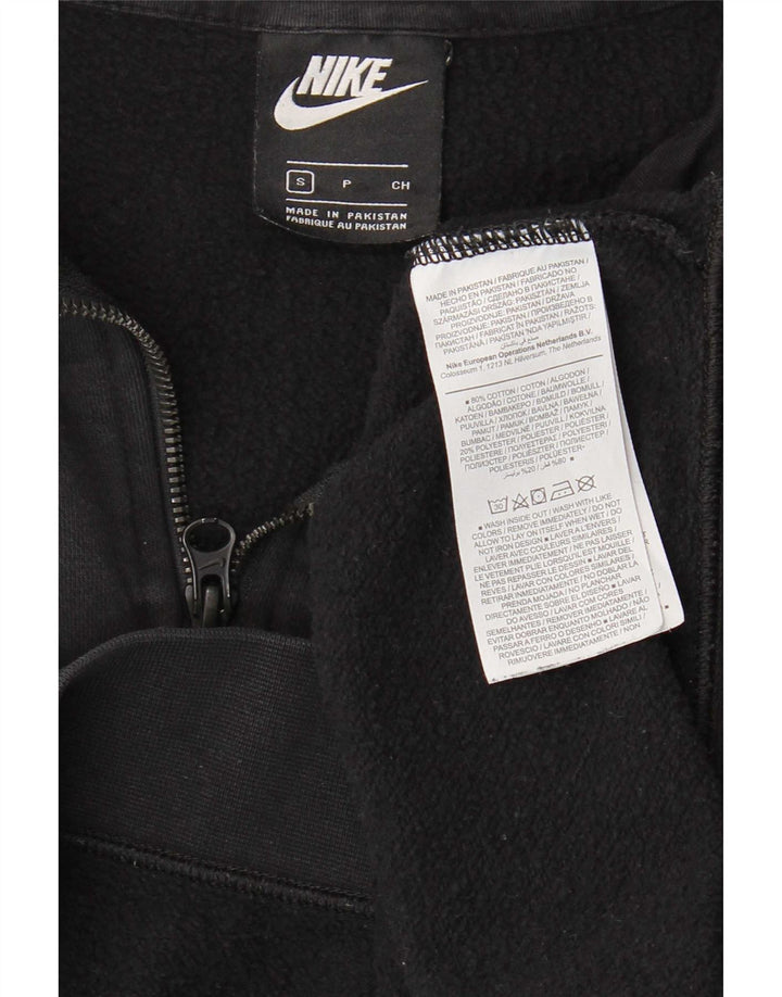 Damski sweter oversize z zamkiem błyskawicznym Nike, UK 10, mały, czarny, bawełniany
