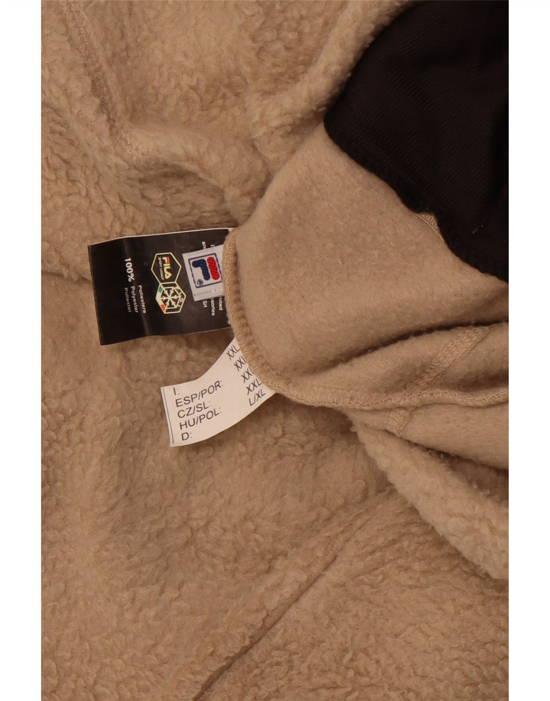 Męska kurtka polarowa FILA UK 44 2XL Brązowa Poliester