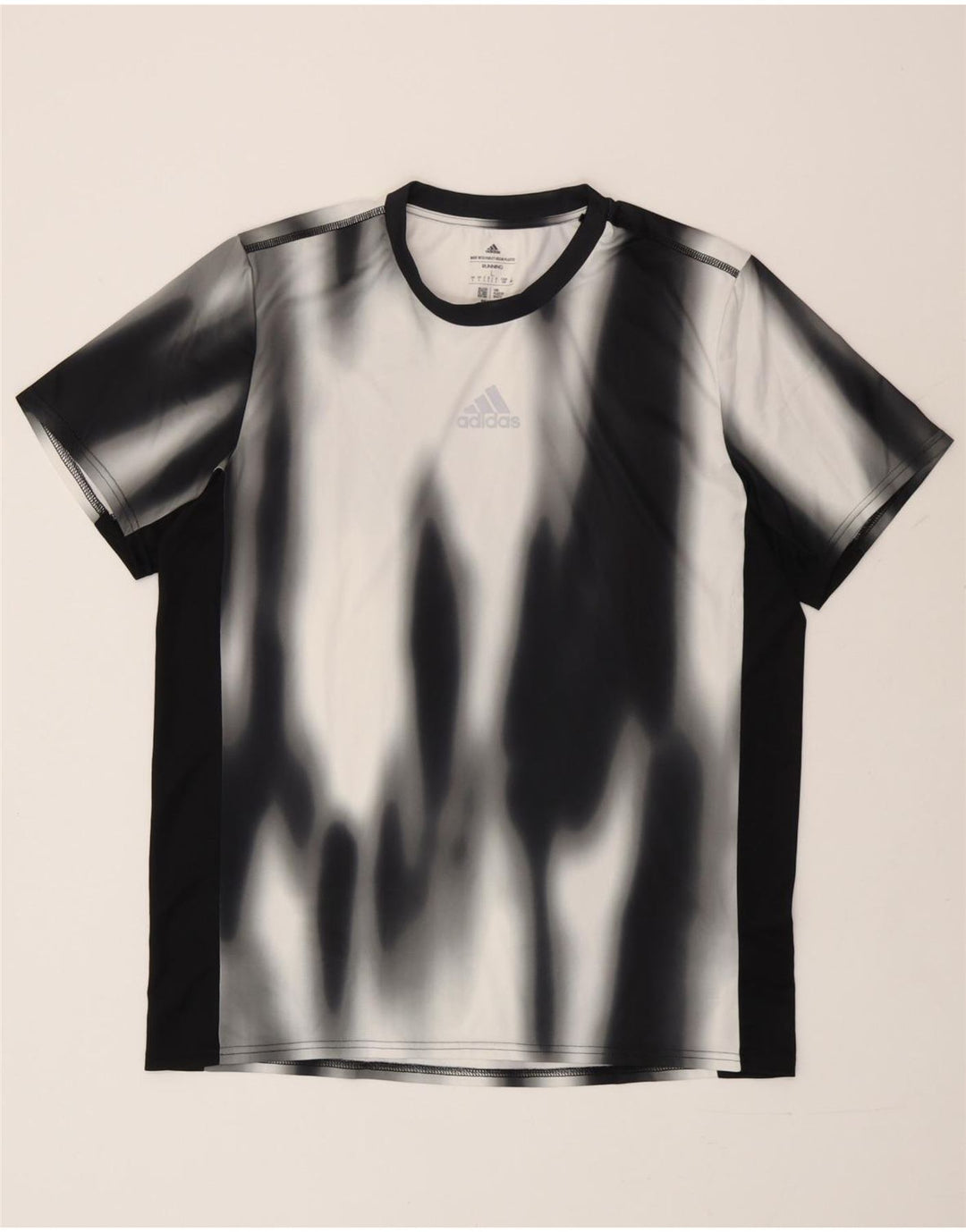 Adidas Męski T-shirt Top Duży Czarny Tie Dye Poliester