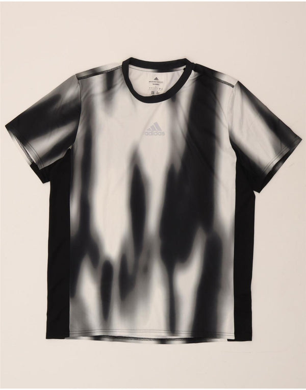 Adidas Męski T-shirt Top Duży Czarny Tie Dye Poliester