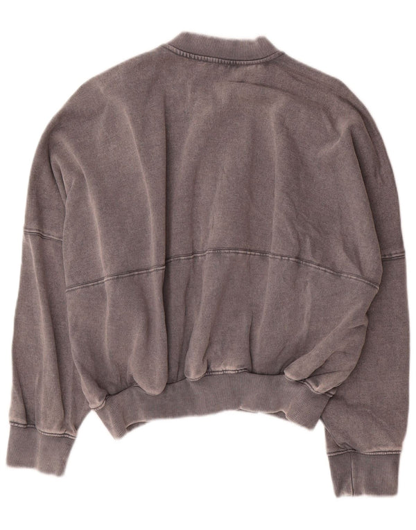 Damska bluza dresowa Zara Crop Oversize UK 10, mała, szara bawełna