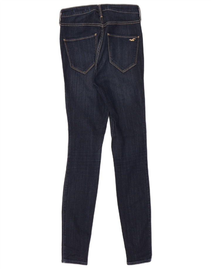Damskie jeansy skinny z wysokim stanem HOLLISTER US 5 Small W27 L30 Granatowe